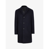 Reiss Gable Epsom Wool Blend Overcoat In Navy