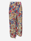 Isabel Marant Breena Floral Wrap Midi Skirt In Beige