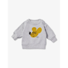 BOBO CHOSES BOBO CHOSES LIGHT HEATHER GREY MOUSE GRAPHIC-PRINT ORGANIC-COTTON-BLEND SWEATSHIRT 6-24 MOTHS