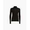 Reiss Womens Black Emma High-neck Wool And Cashmere Jumper