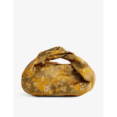 Dries Van Noten Metallic Brocade Tote In Gold | ModeSens