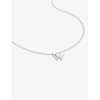 Monica Vinader Womens Sterling Silver W Letter-charm Recycled Sterling-silver Pendant Necklace In Sterling Silver