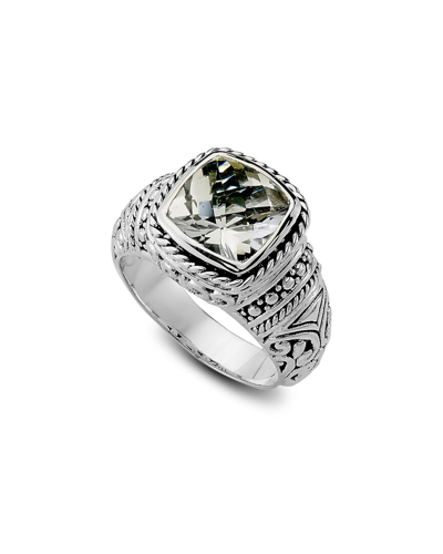 SAMUEL B. SAMUEL B SILVER 3.40 CT. TW. WHITE TOPAZ RING