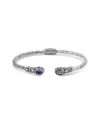 Samuel B. Samuel B Silver 1.60 Ct. Tw. Amethyst Hinge Bangle Bracelet