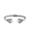 Samuel B. Samuel B Silver Pearl Twisted Cable Bangle Bracelet