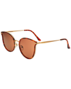 Bertha Ladies Gold Tone Cat Eye Sunglasses Brsbr056c3 In Gold