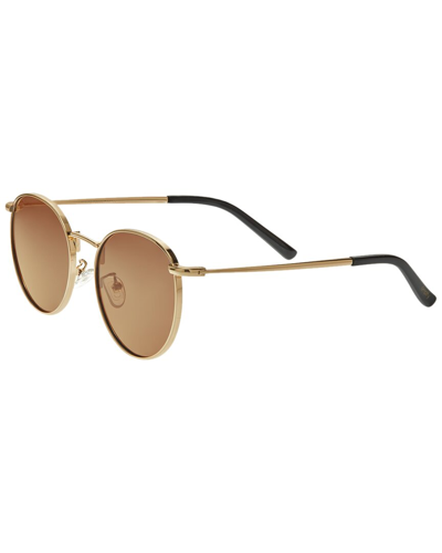 Simplify Unisex Ssu128-c2 52mm Polarized Sunglasses In Gold