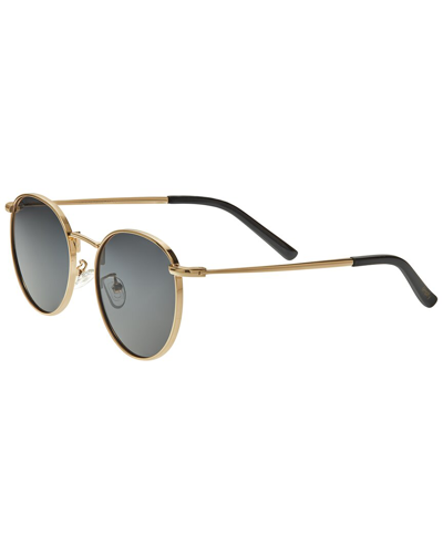 Simplify Bertha Unisex Ssu128-c1 52mm Polarized Sunglasses In Gold