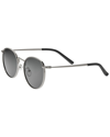 Simplify Unisex Silver Tone Round Sunglasses Ssu128-c3 In Silver