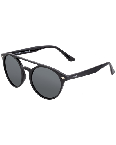 Simplify Unisex Ssu122 49 X 46mm Polarized Sunglasses In Black