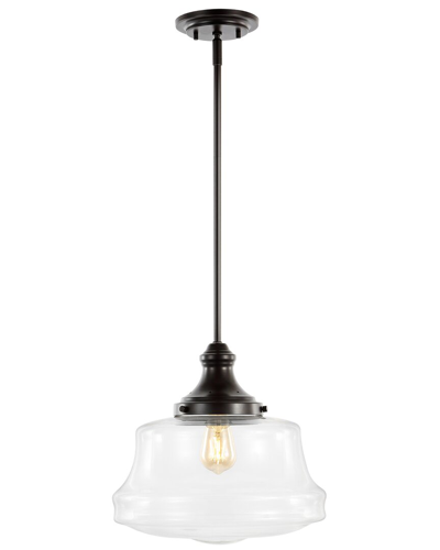 Jonathan Y Schoolhouse 14in Led Pendant In Bronze