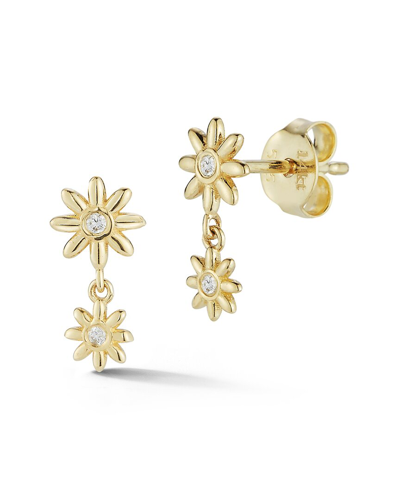 Ember Fine Jewelry 14k Diamond Flower Earrings In White