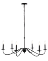 Jonathan Y Wicklow 34in 6-light Bohemian Farmhouse Iron Led Chandelier In Bronze