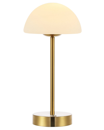 Jonathan Y Xavier 12in Modern Iron Rechargeable Integrated Led Table Lamp In Gold