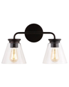 Jonathan Y Kondo 17in 2-light Led Vanity In Metallic