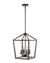 Jonathan Y Oria 4 Light Led Pendant In Bronze