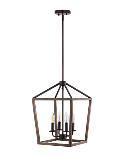 Jonathan Y Oria 4 Light Led Pendant In Bronze