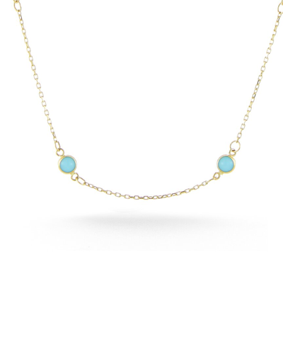 Ember Fine Jewelry 14k Station Necklace In Blue