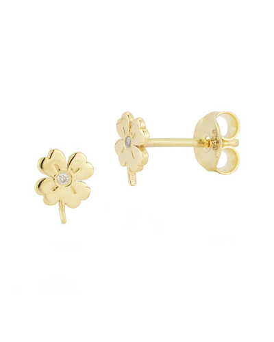 Ember Fine Jewelry 14k Diamond Clover Studs