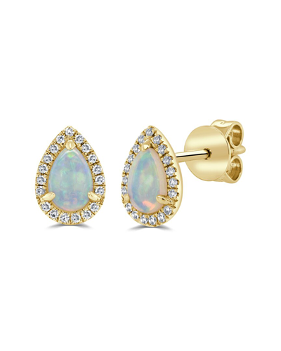Sabrina Designs 14k 0.66 Ct. Tw. Diamond & Opal Earrings