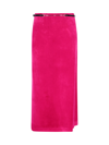 Gucci Women Velvet Skirt With Belt And Horsebit Detail In Pink