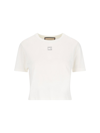 Gucci Cotton Jersey Cropped T-shirt In Sunlight/mix