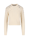 Golden Goose Ivory Virgin  Wool Sweater For Woman In Cream