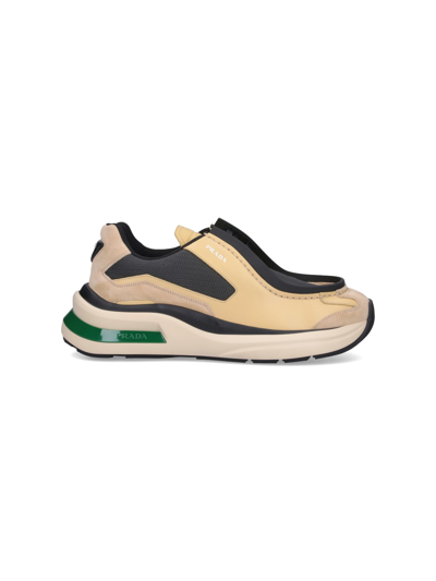 Prada 'system' Sneakers In Beige