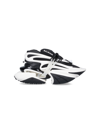 Balmain Unicorn Trainers In Two-tone Neoprene And Leather In Black  