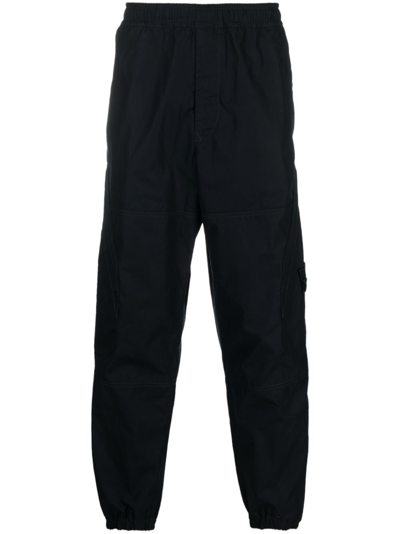 Stone Island Ghost Cotton Cargo Trousers In Blue