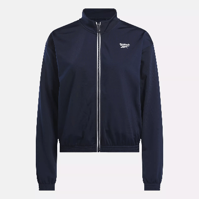 Reebok Identity Back Vector Tricot Track Jacket In Blue