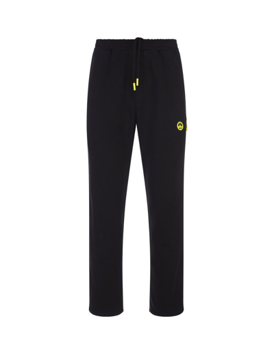Barrow Black Track Pants With Logo In Black  