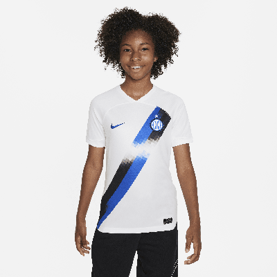 Nike Inter Milan 2023/24 Stadium Away Big Kids'  Dri-fit Soccer Jersey In White