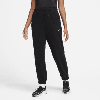 Nike Women's Therma-fit One Loose Fleece Pants In Black,pale Ivory