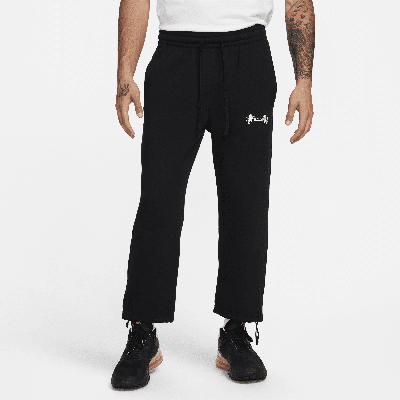 Nike Men's Lebron Open Hem Fleece Pants In Black