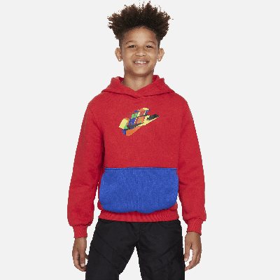 Nike Sportswear Club Fleece Big Kids' Pullover Hoodie In Red