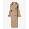 Sportmax Orlaya - Oversize Trench Coat In Drop-proof Cotton In Sand