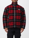 Gcds Tartan-check Zip-up Bomber Jacket In Red