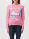 Mc2 Saint Barth Woman Sweater With Bears Embroidery In Pink