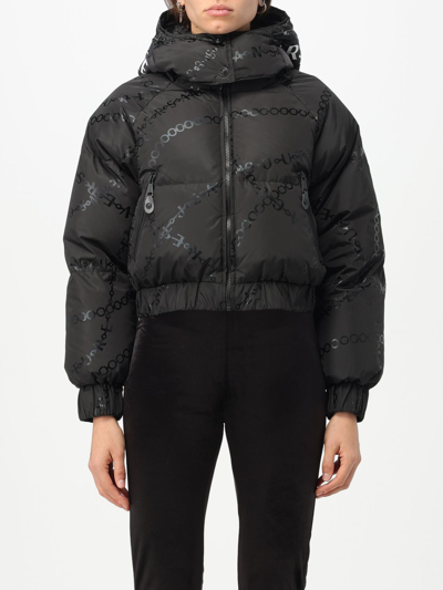 Versace Jeans Couture Necklace Down Jacket In Black