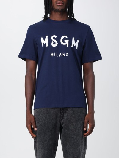 Msgm T-shirt  Herren Farbe Blau 1 In Blue 1