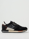 Napapijri Black Leather Men Sneaker In Black