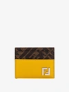 Fendi Card Holder In Yellow