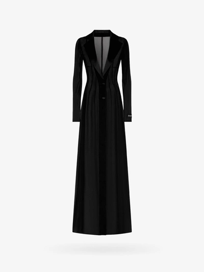 Dolce & Gabbana Silk Coat In Black