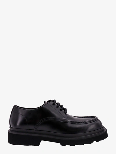 Dolce & Gabbana Derby Leather Shoes In Black