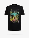 Versace Cotton Jersey Graphic T-shirt In Black