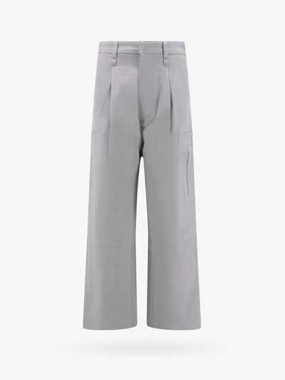 Ami Alexandre Mattiussi Ami Pleated Wide Leg Cargo Pants In Grey