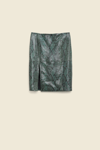 DOROTHEE SCHUMACHER LEATHER SKIRT IN PYTHON PRINT LEATHER