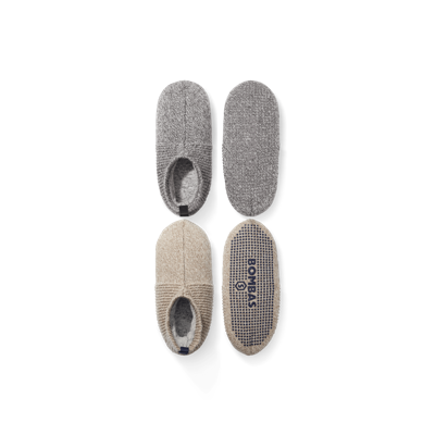 Bombas Gripper Slipper 2-pack In Grey Taupe Mix