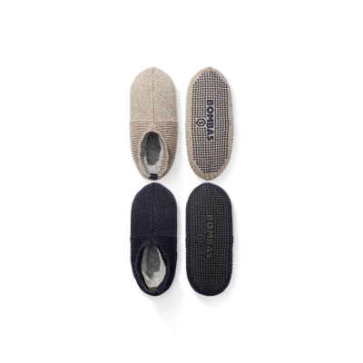 Bombas Gripper Slipper 2-pack In Taupe Navy Mix